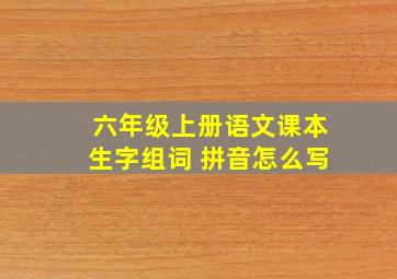 六年级上册语文课本生字组词 拼音怎么写